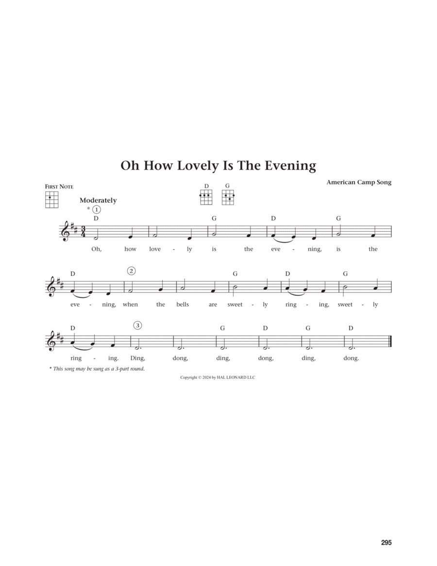 Oh How Lovely Is The Evening (from The Daily Ukulele) (arr. Jim Beloff) Ukulele scores gallery preview page 1