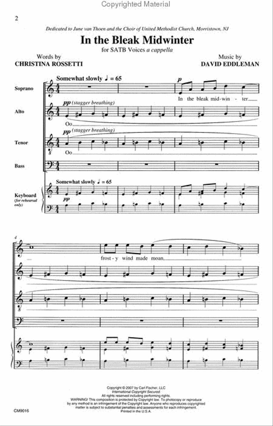 In the Bleak Midwinter 4-Part scores gallery preview page 2