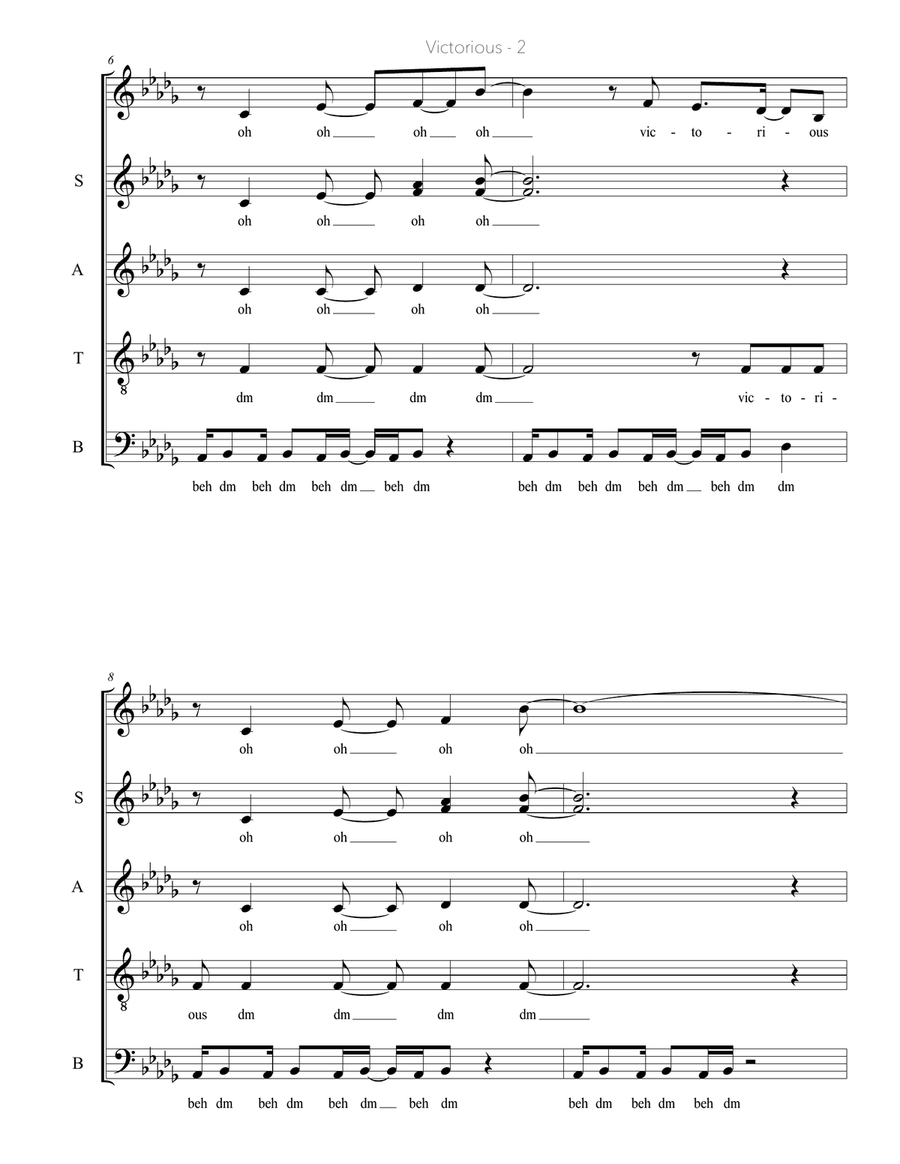 Victorious 4-Part scores gallery preview page 2