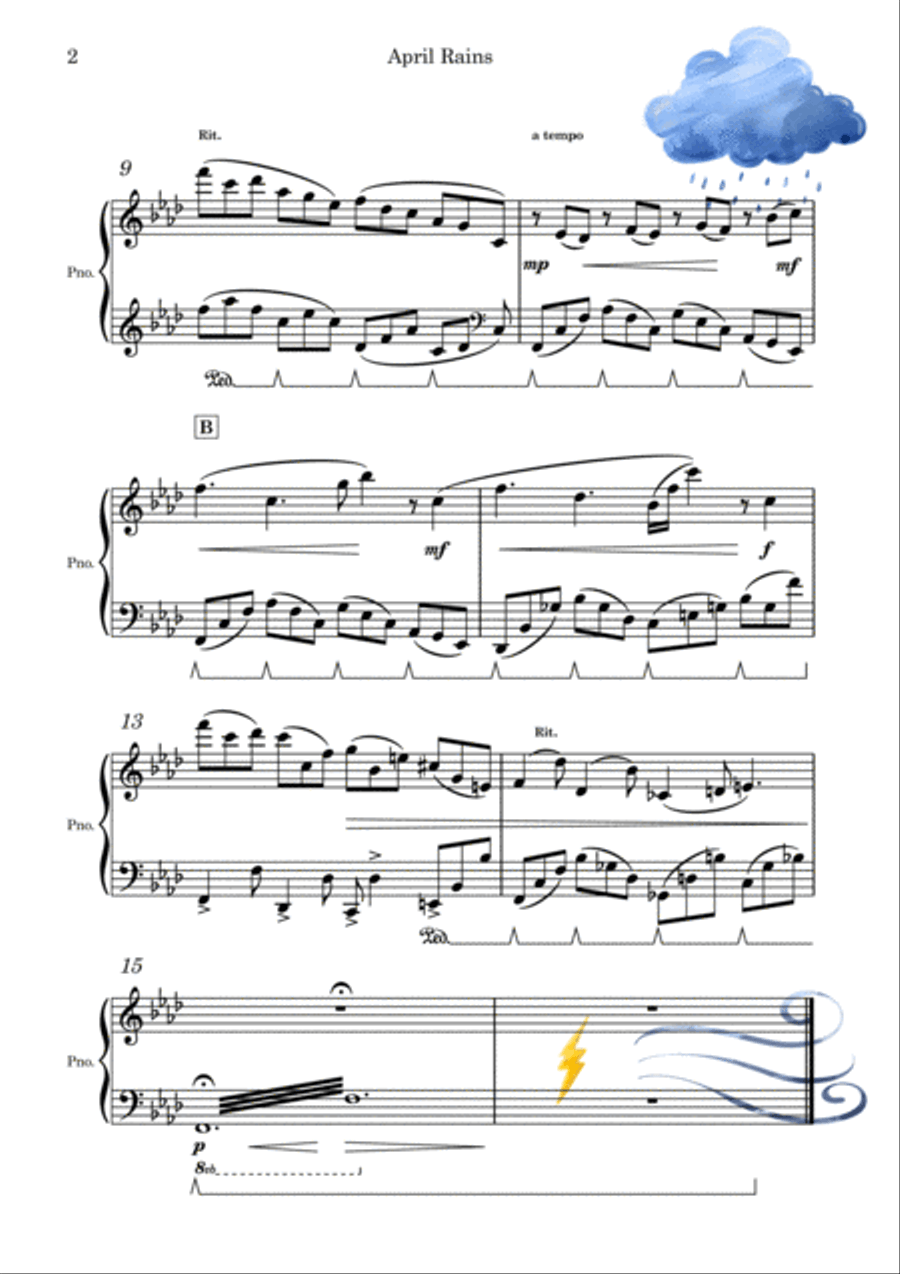 April Rains Piano Solo scores gallery preview page 2