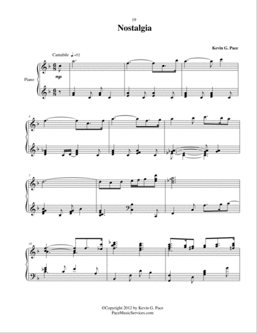 Nostalgia - original piano solo Piano Solo scores gallery preview page 2