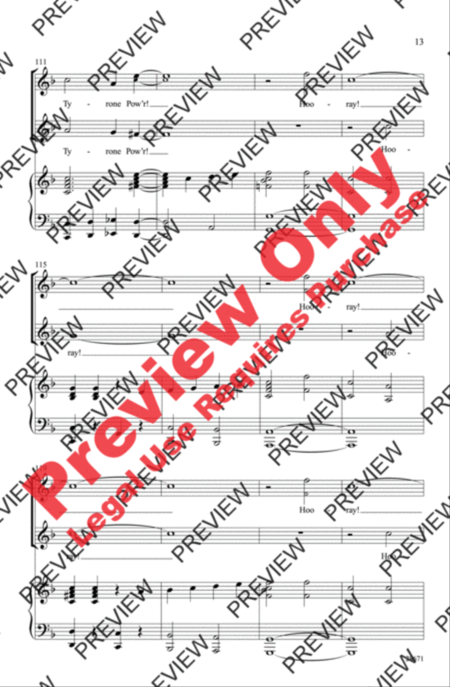 Hooray for Hollywood 2-Part scores gallery preview page 13