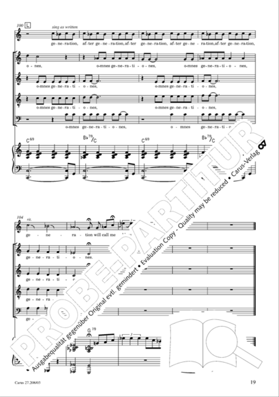 Magnificat Magnificat 4-Part scores gallery preview page 20