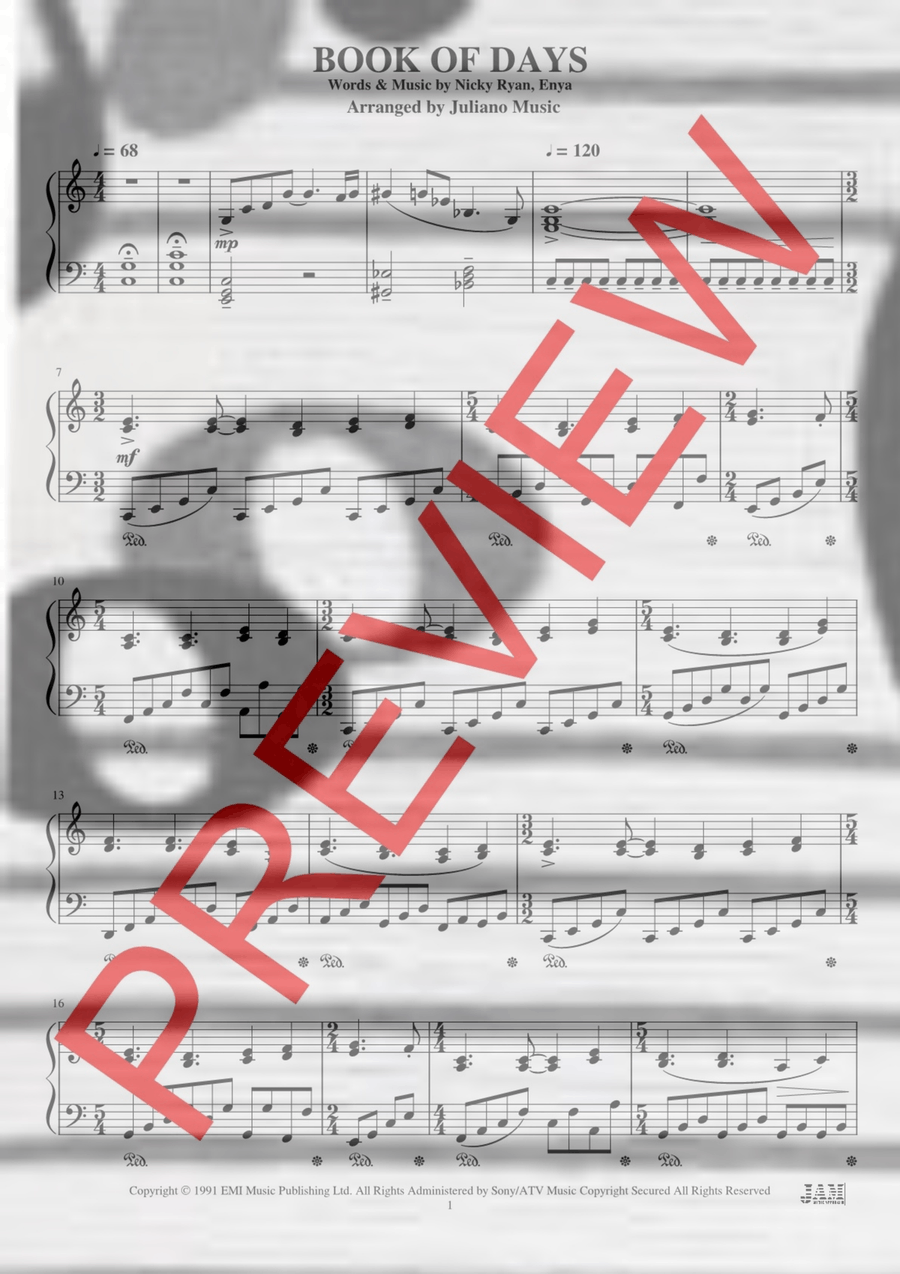 Book Of Days Book Of Days Easy Piano scores gallery preview page 2