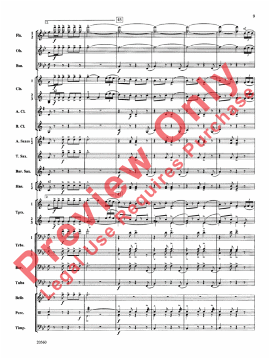 Marche Lorraine Concert Band scores gallery preview page 10