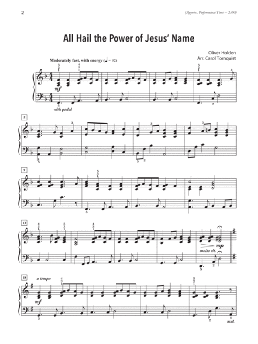 Preludes for Worship: Hymns: Piano Arrangements for the Opening of Worship Services Piano Solo scores gallery preview page 2