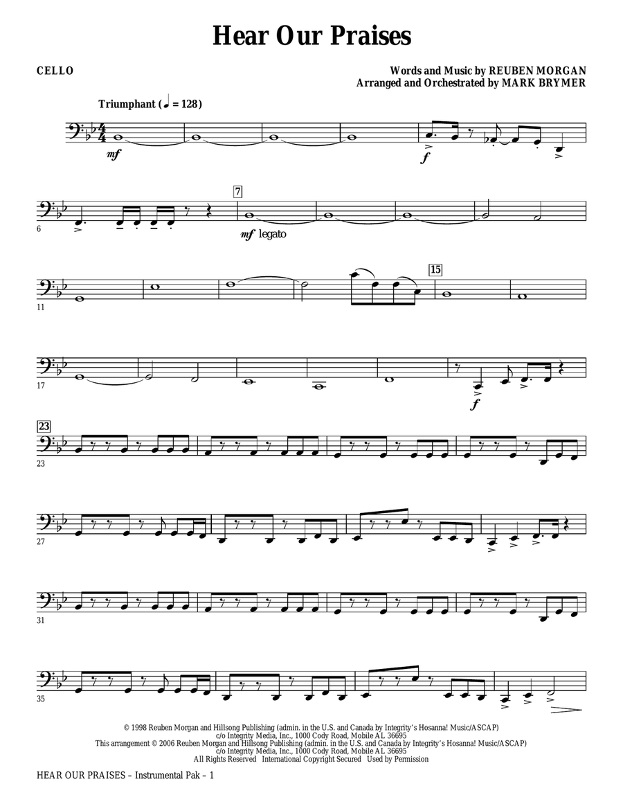 Hear Our Praises (arr. Mark Brymer) - Bass