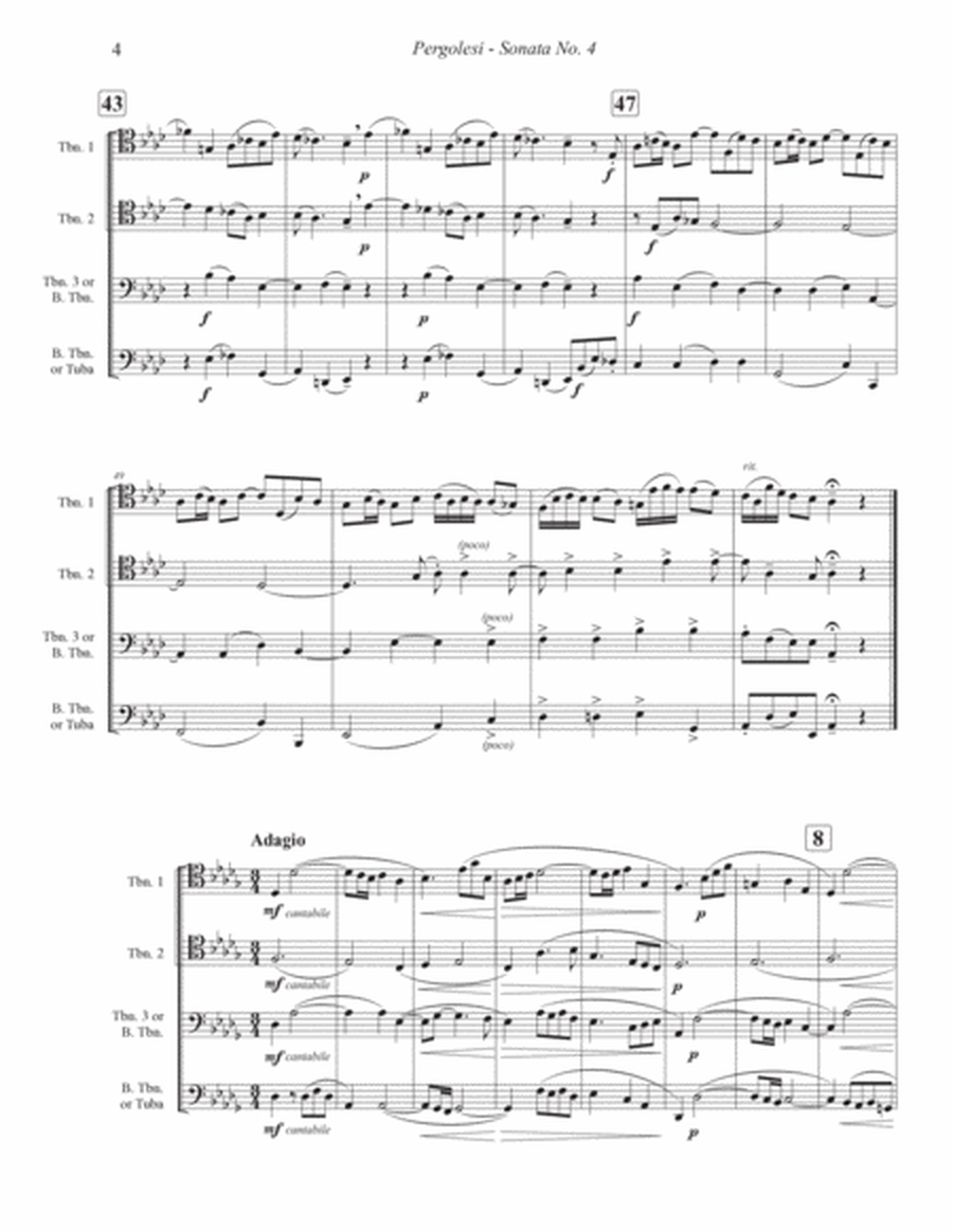 Sonata No. 4 for Trombone Quartet