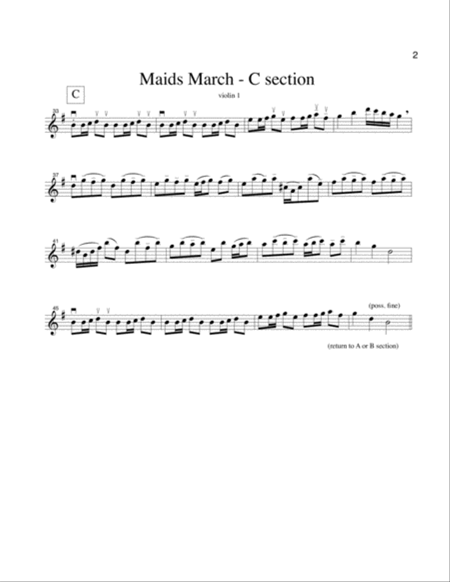 Maids March in the style of Purcell - with trumpet Obligado Brass Ensemble scores gallery preview page 2