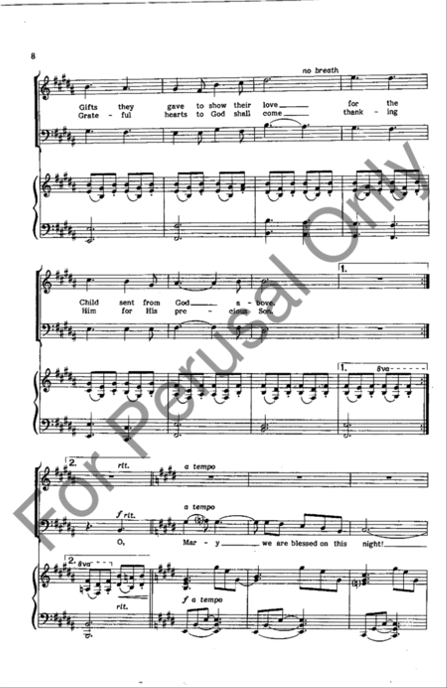 Mary And Joseph 4-Part scores gallery preview page 7