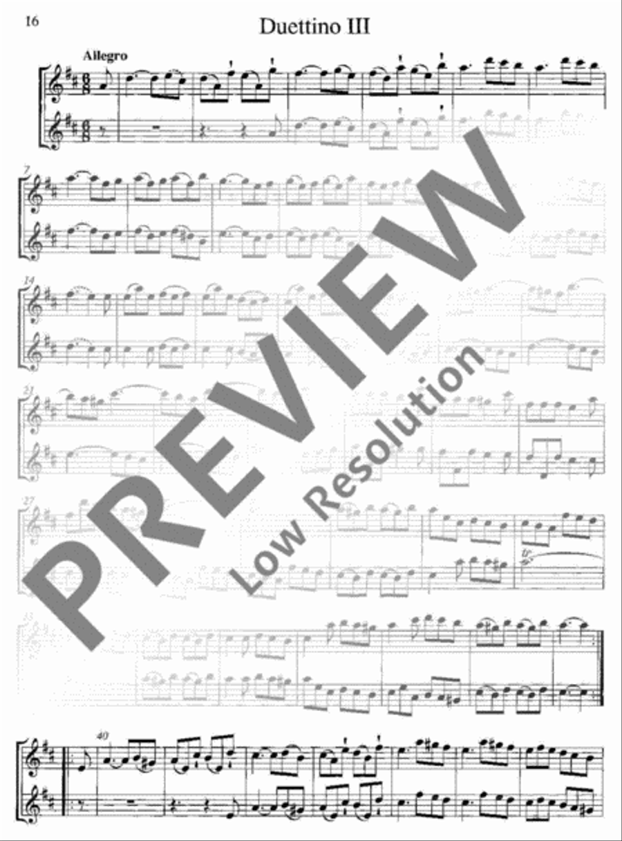Twelve Duettinos Flute scores gallery preview page 17