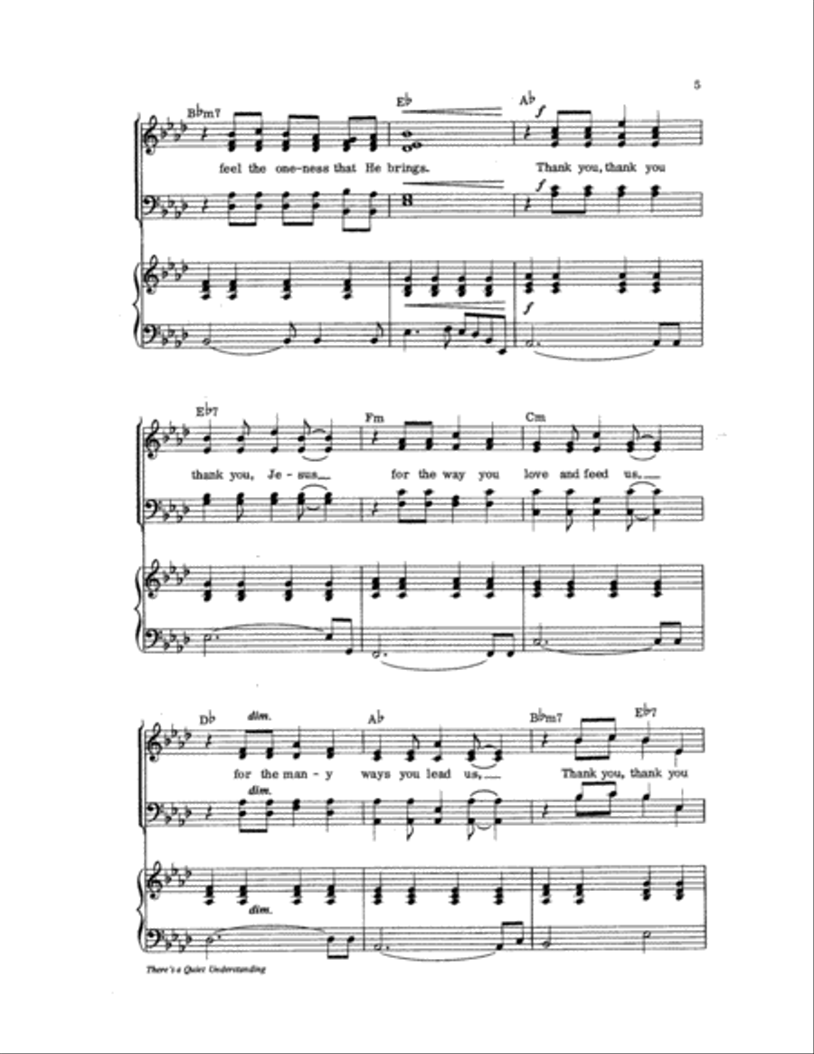 There's a Quiet Understanding Choir scores gallery preview page 5