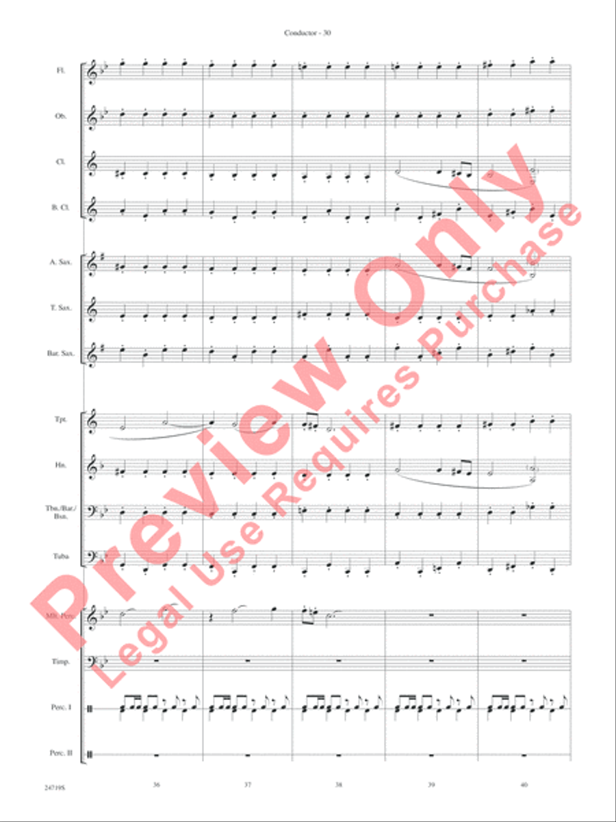 Harry Potter and the Goblet of Fire, Themes from Concert Band scores gallery preview page 32