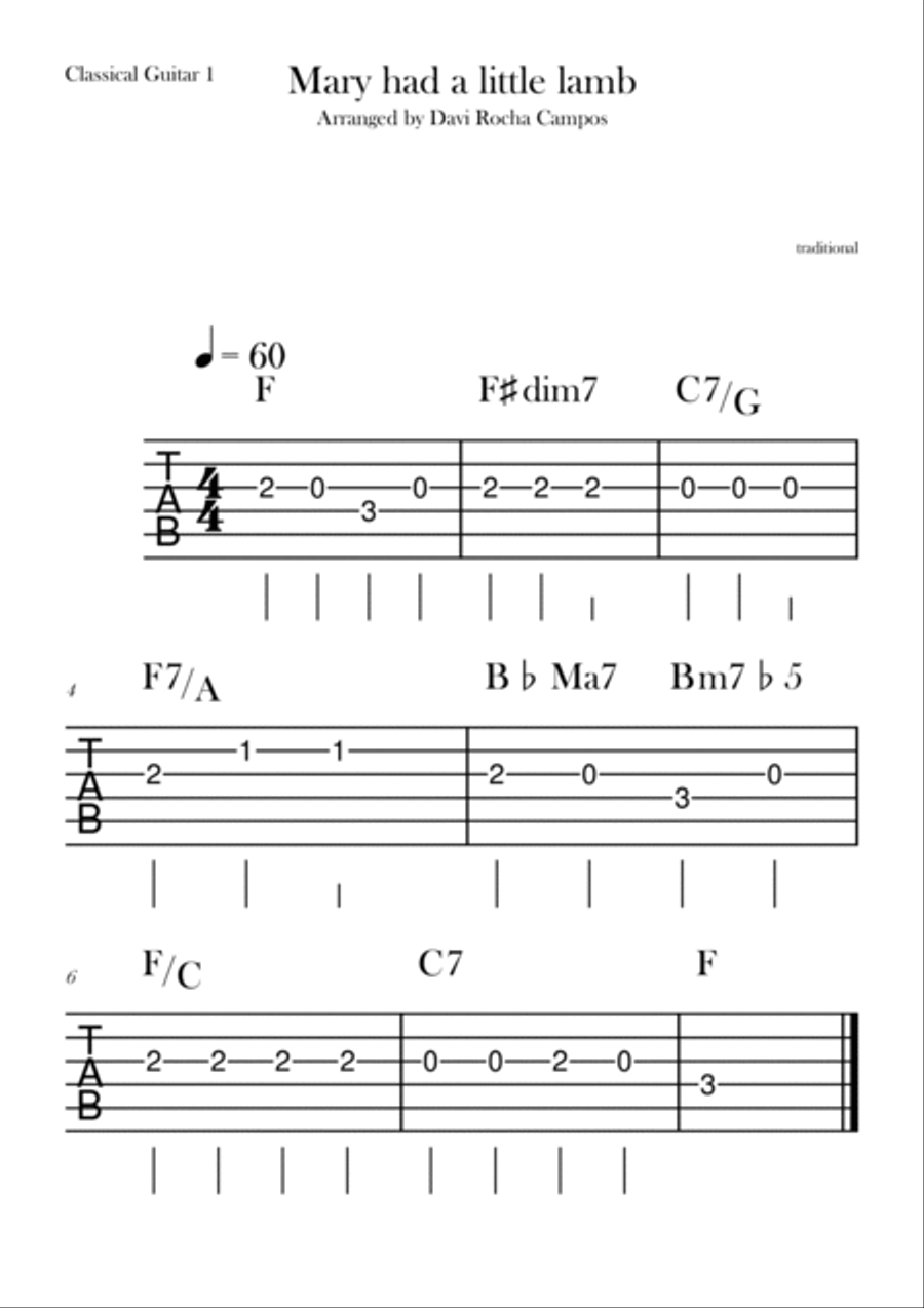 Mary had a little lamb Mary had a little lamb Chamber Music scores gallery preview page 2