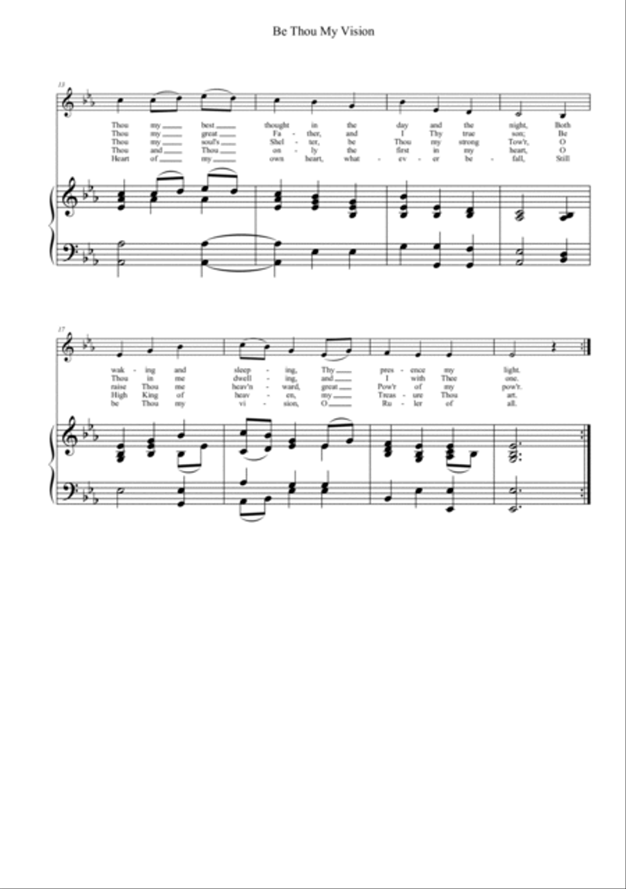 Be Thou My Vision Be Thou My Vision Easy Piano scores gallery preview page 2