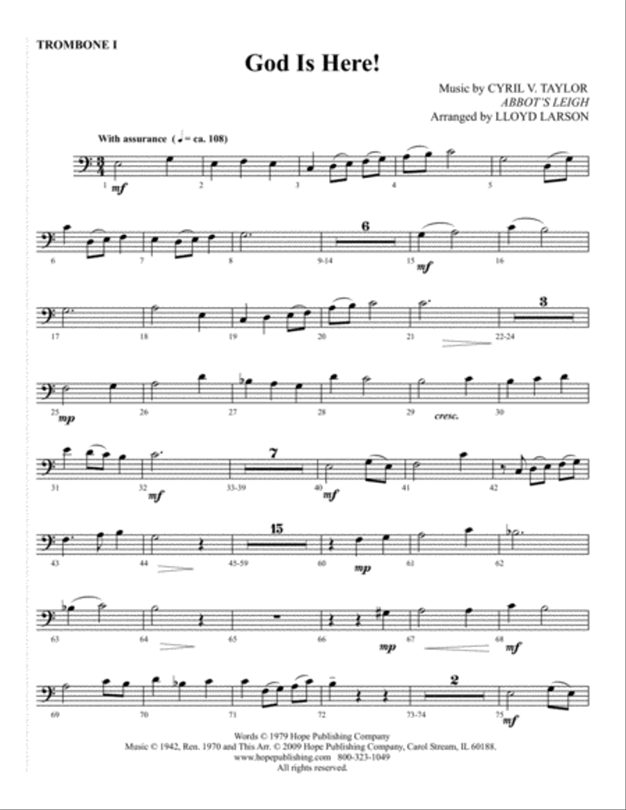 God Is Here 4-Part scores gallery preview page 32