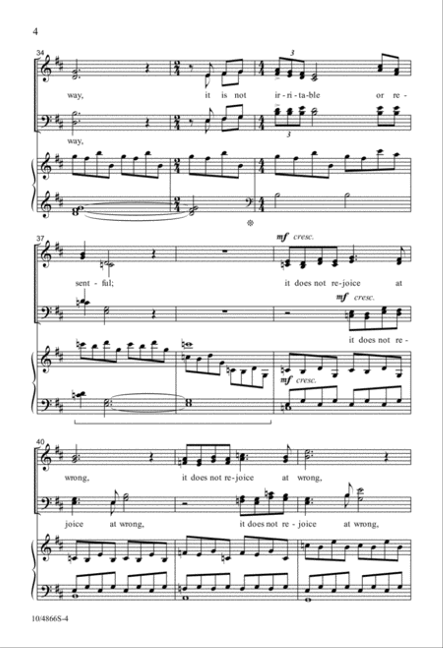 Love Never Ends 4-Part scores gallery preview page 4