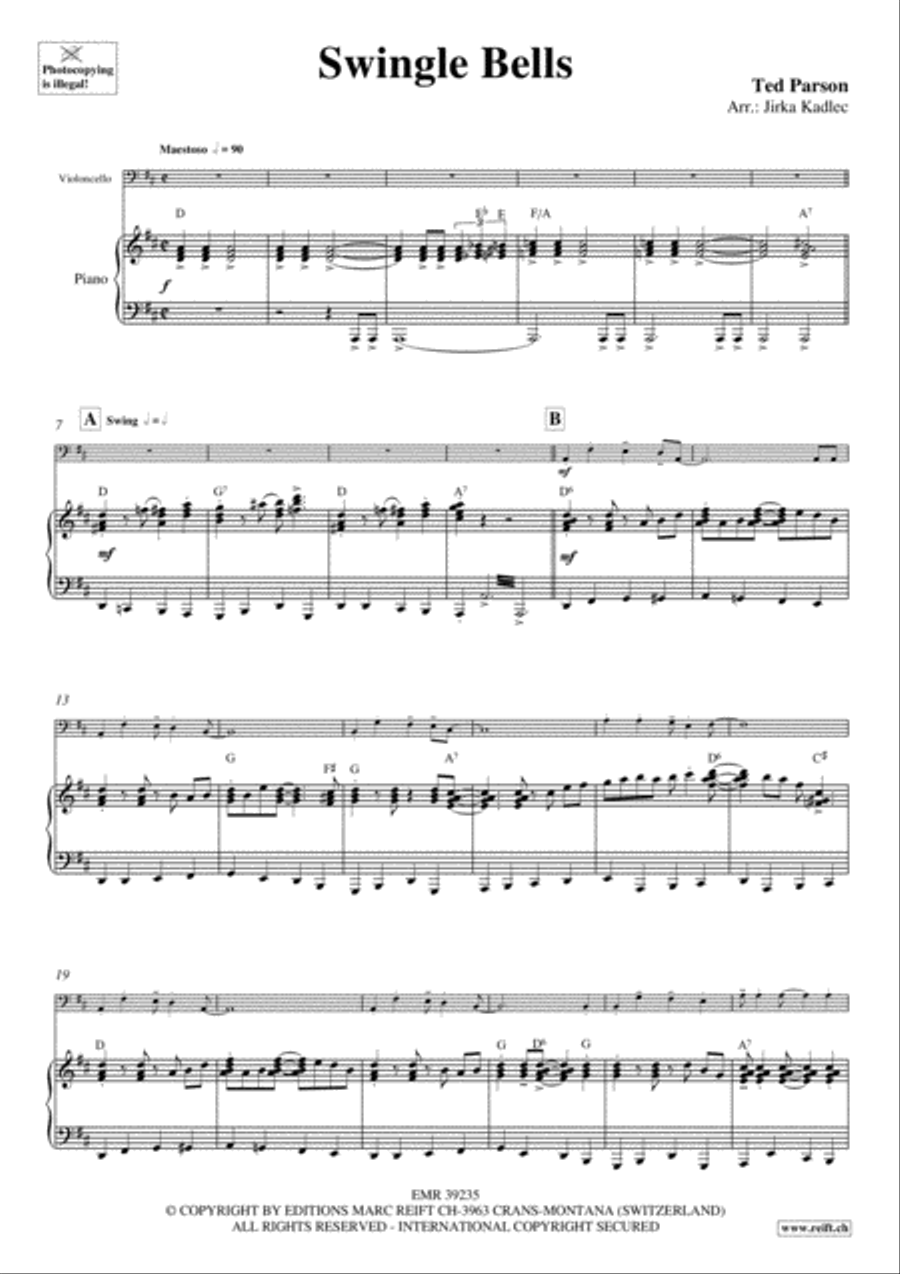 Swingle Bells Piano Accompaniment scores gallery preview page 3