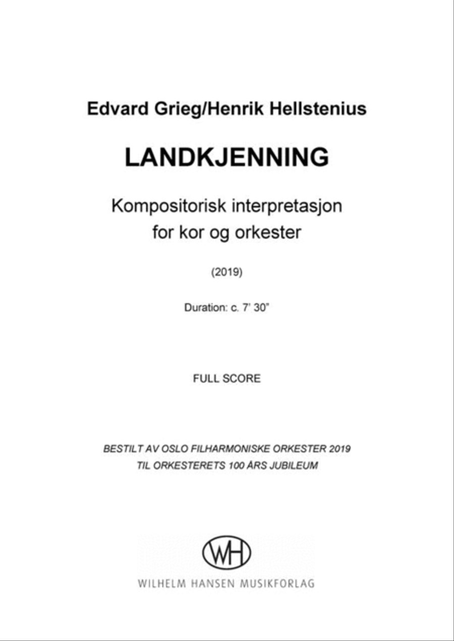 Edvard Grieg: Landkjenning (Score) 4-Part scores gallery preview page 2