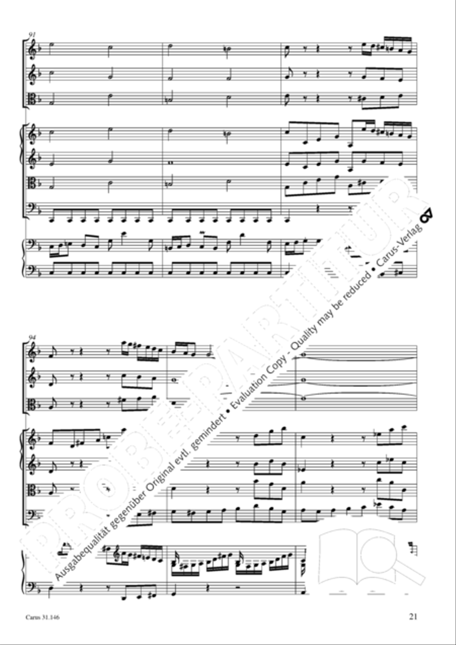 Through bitter tribulation we enter into God's kingdom (Wir mussen durch viel Trubsal in das Reich Gottes eingehen) 4-Part scores gallery preview page 22
