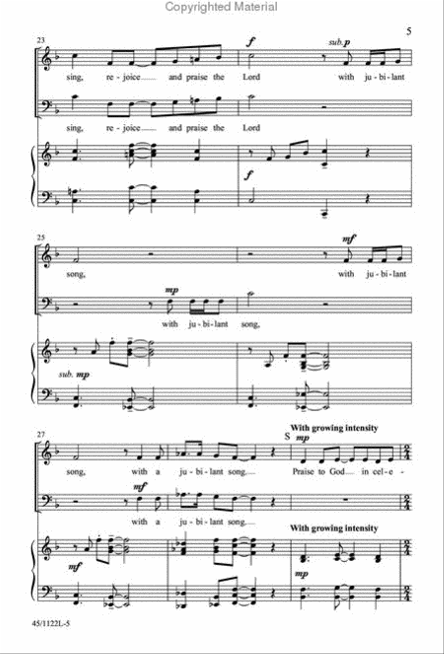 One-Rehearsal Anthems, Vol. 2 3-Part scores gallery preview page 5