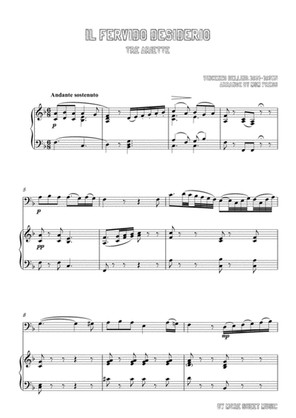 Bellini-Il fervido desiderio,for Cello and Piano image number null