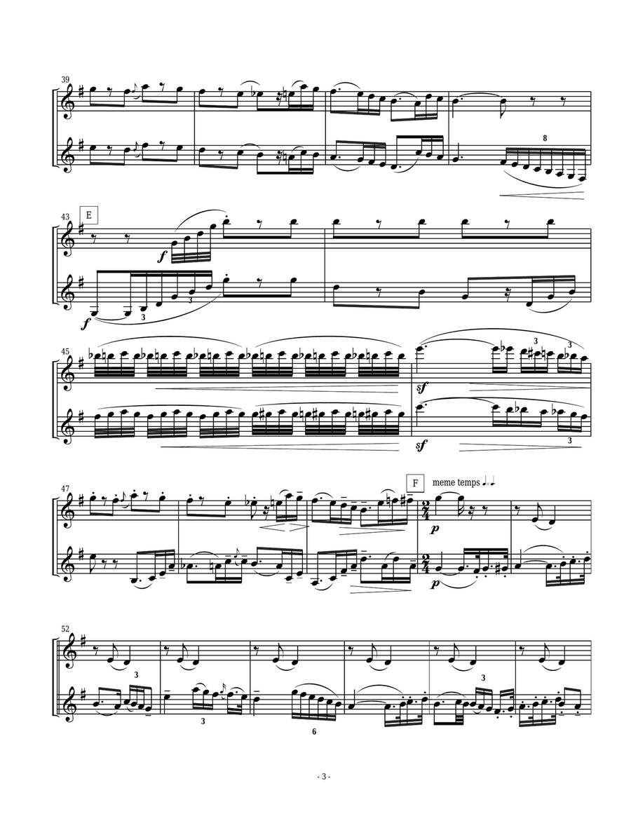 Eastern European Rhapsody - duets for clarinets Clarinet Duet scores gallery preview page 3