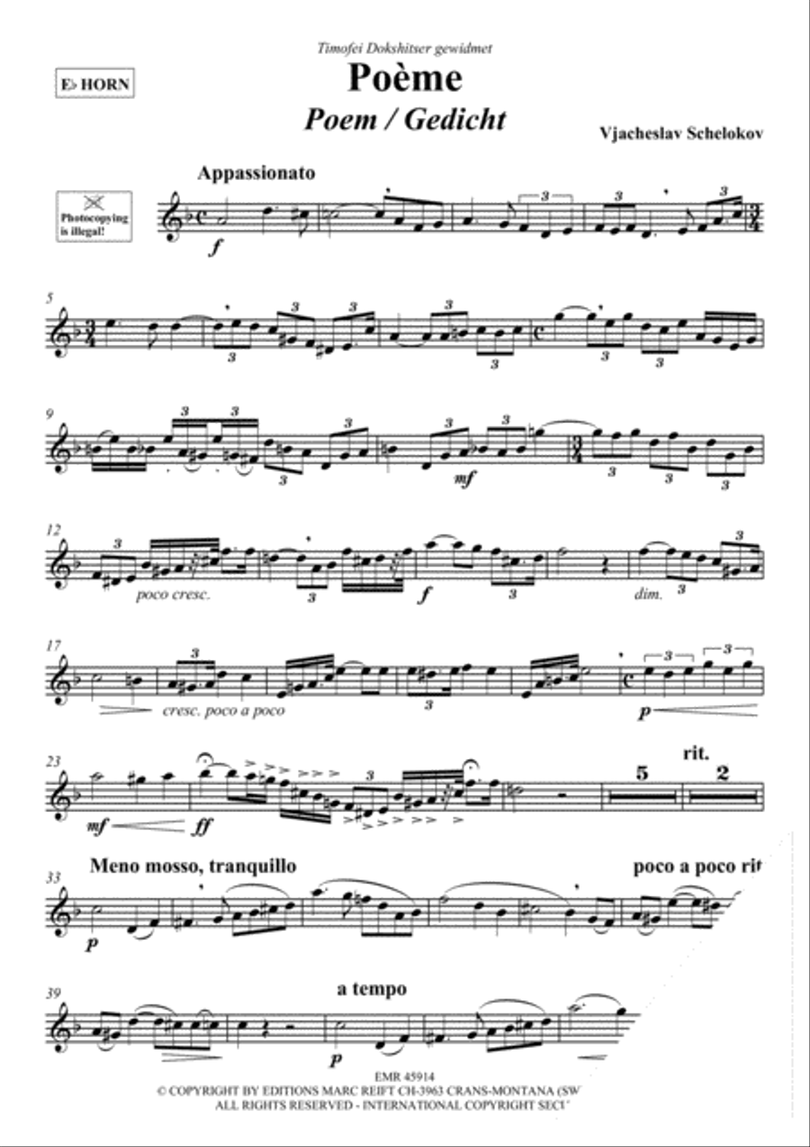 Poeme Horn scores gallery preview page 3