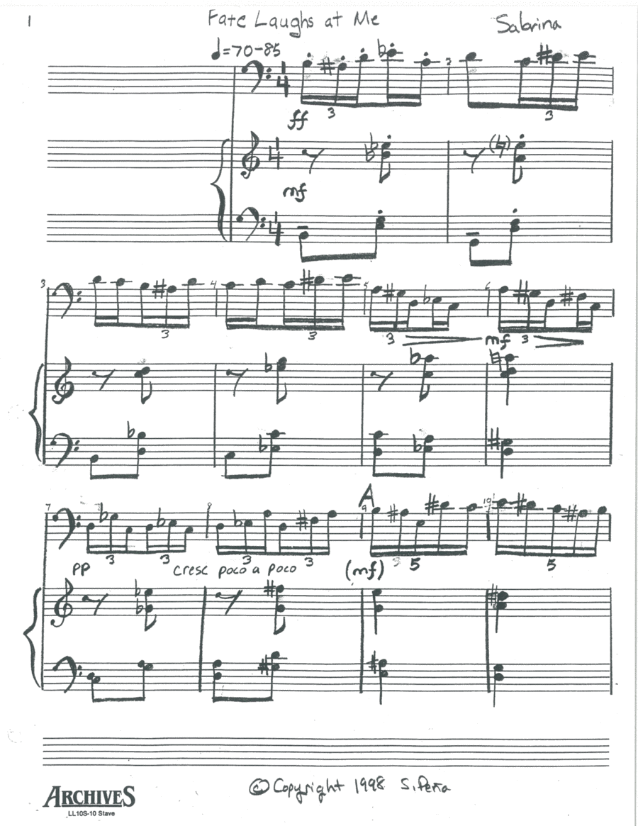 Fate Laughs at Me for Bassoon Bassoon Solo scores gallery preview page 1