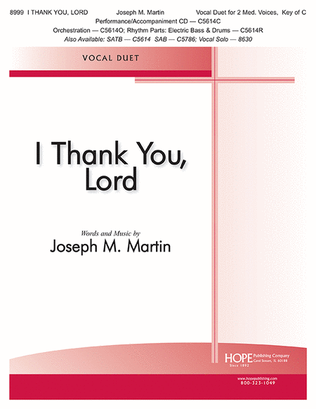 Book cover for I Thank You, Lord