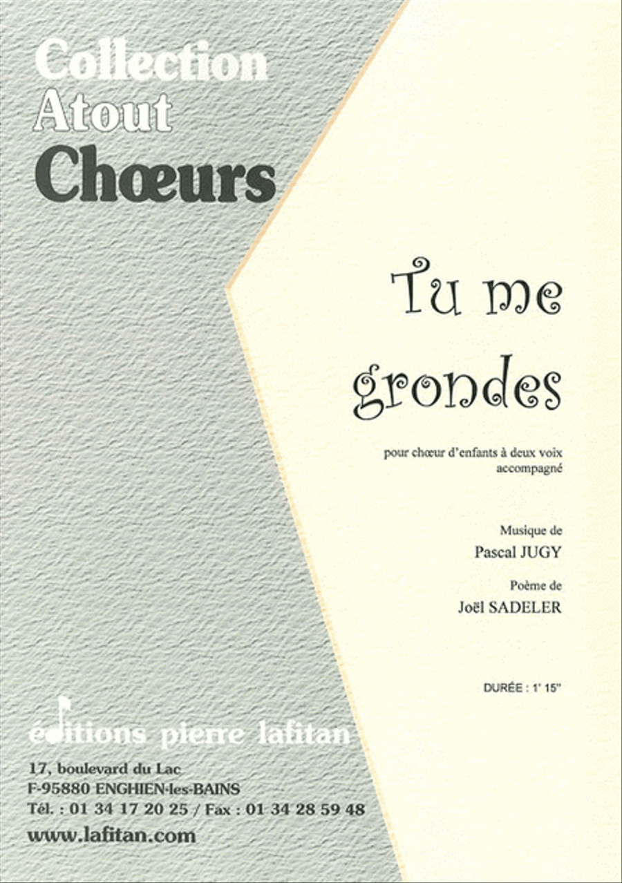 Tu Me Grondes Choir scores gallery preview page 1