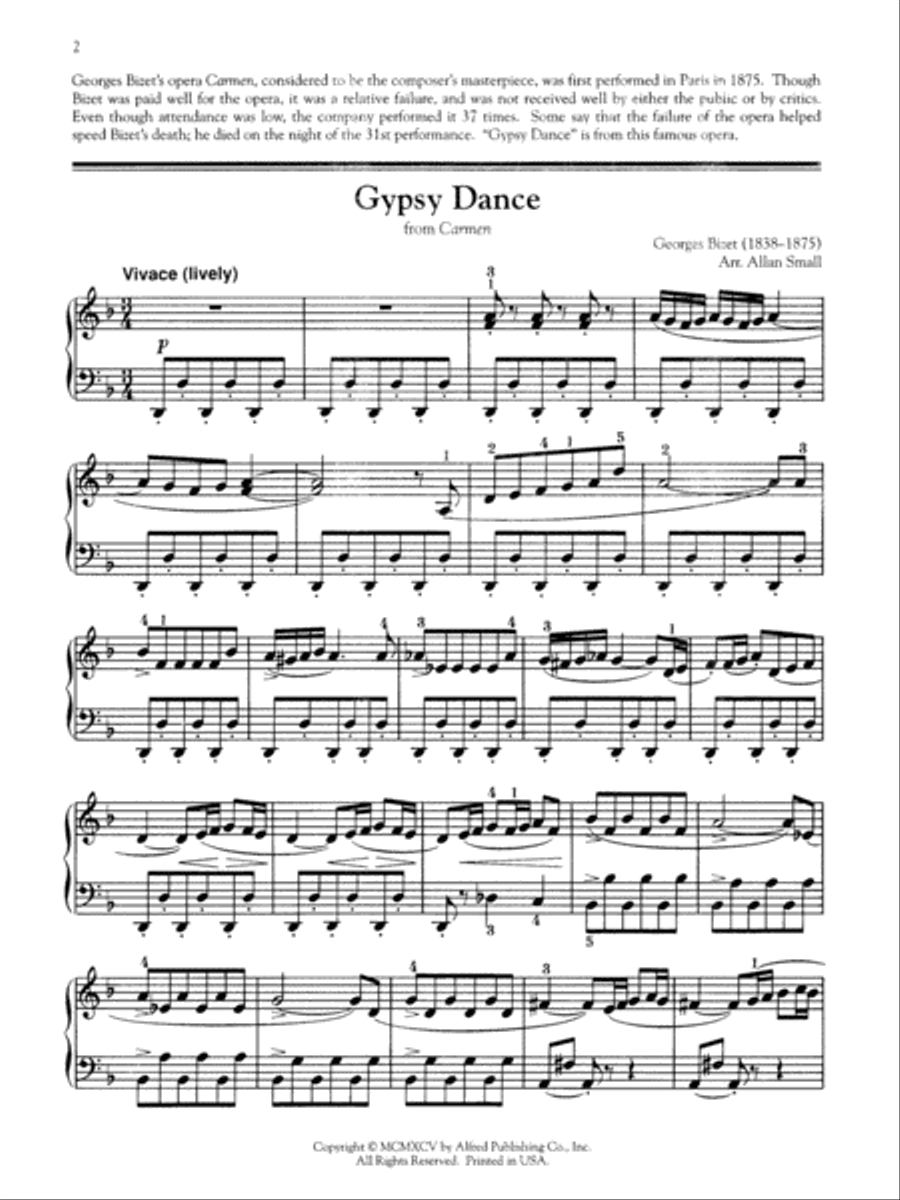 Gypsy Dance from Carmen Small Ensemble scores gallery preview page 2