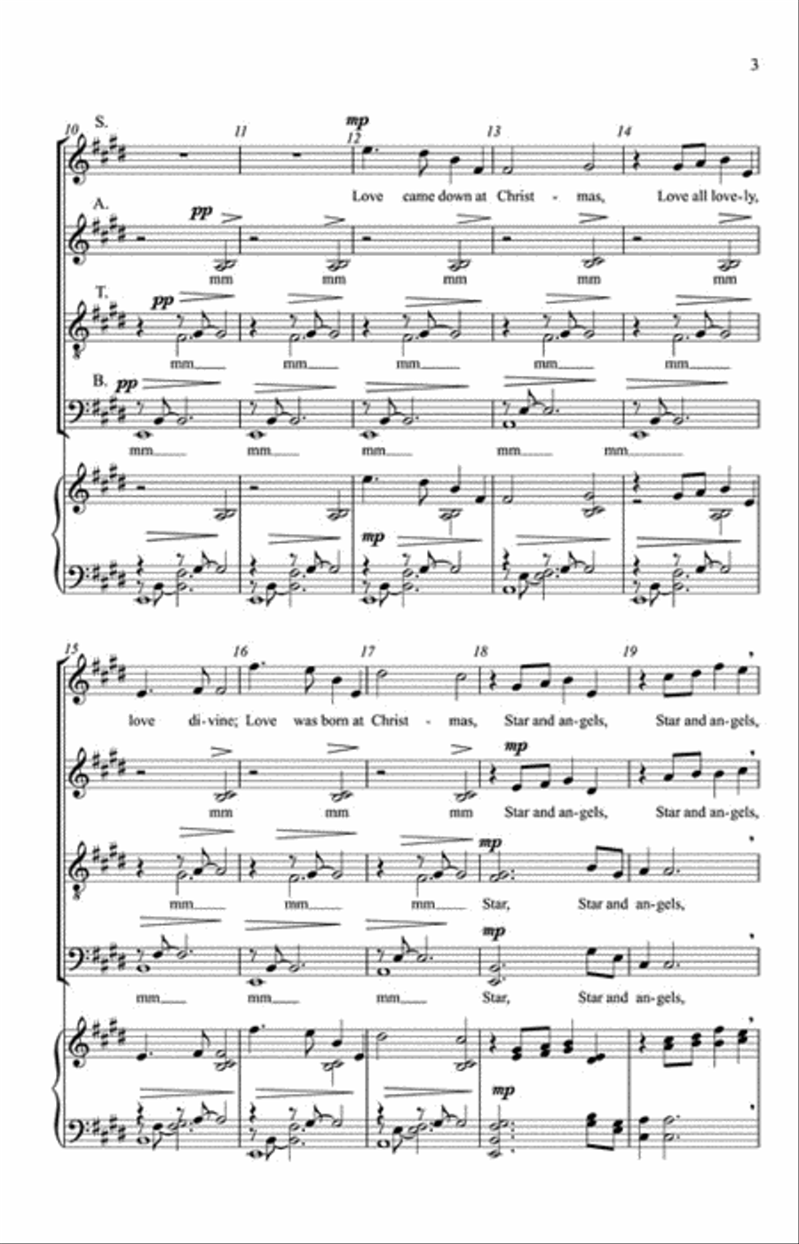 Love Came Down at Christmas 4-Part scores gallery preview page 3