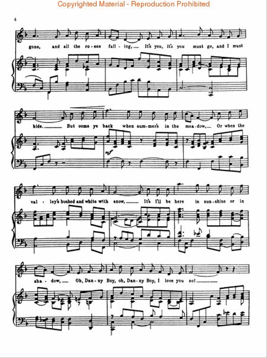 Danny Boy Danny Boy High Voice scores gallery preview page 3
