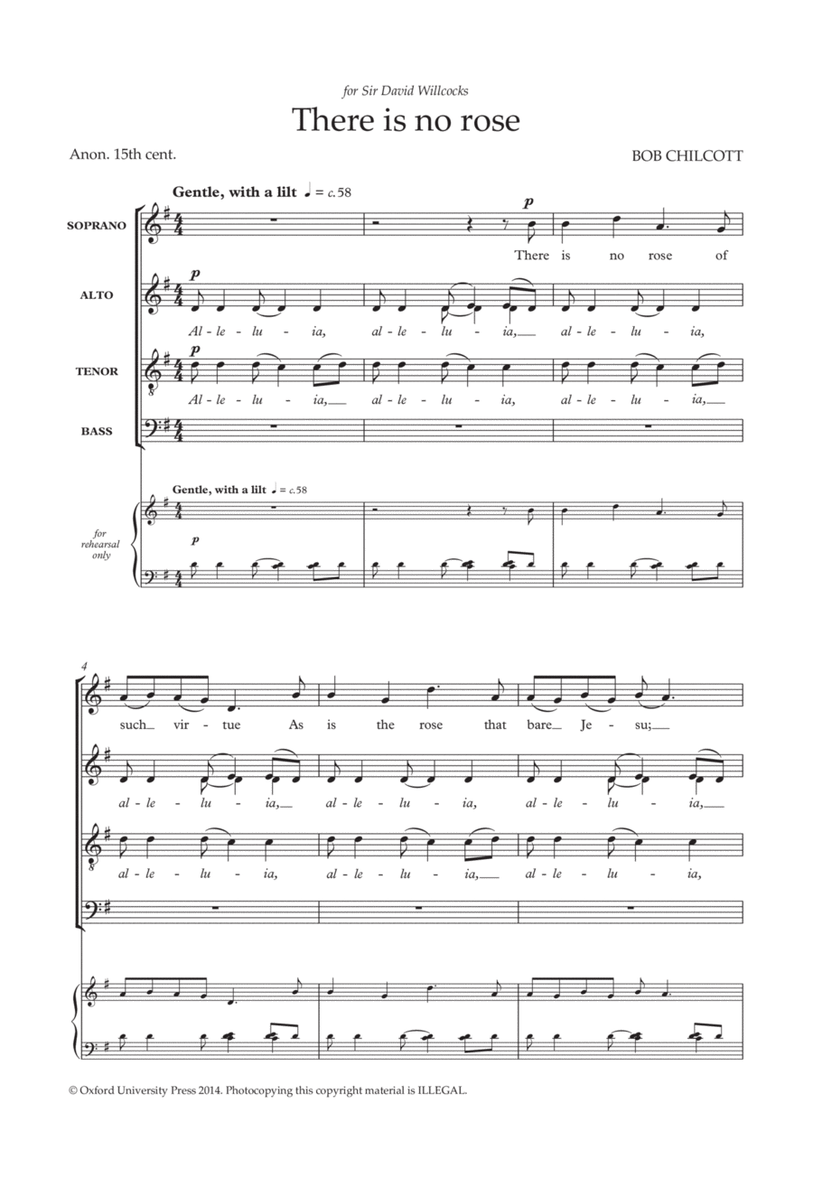 There is no rose There is no rose 4-Part scores gallery preview page 1