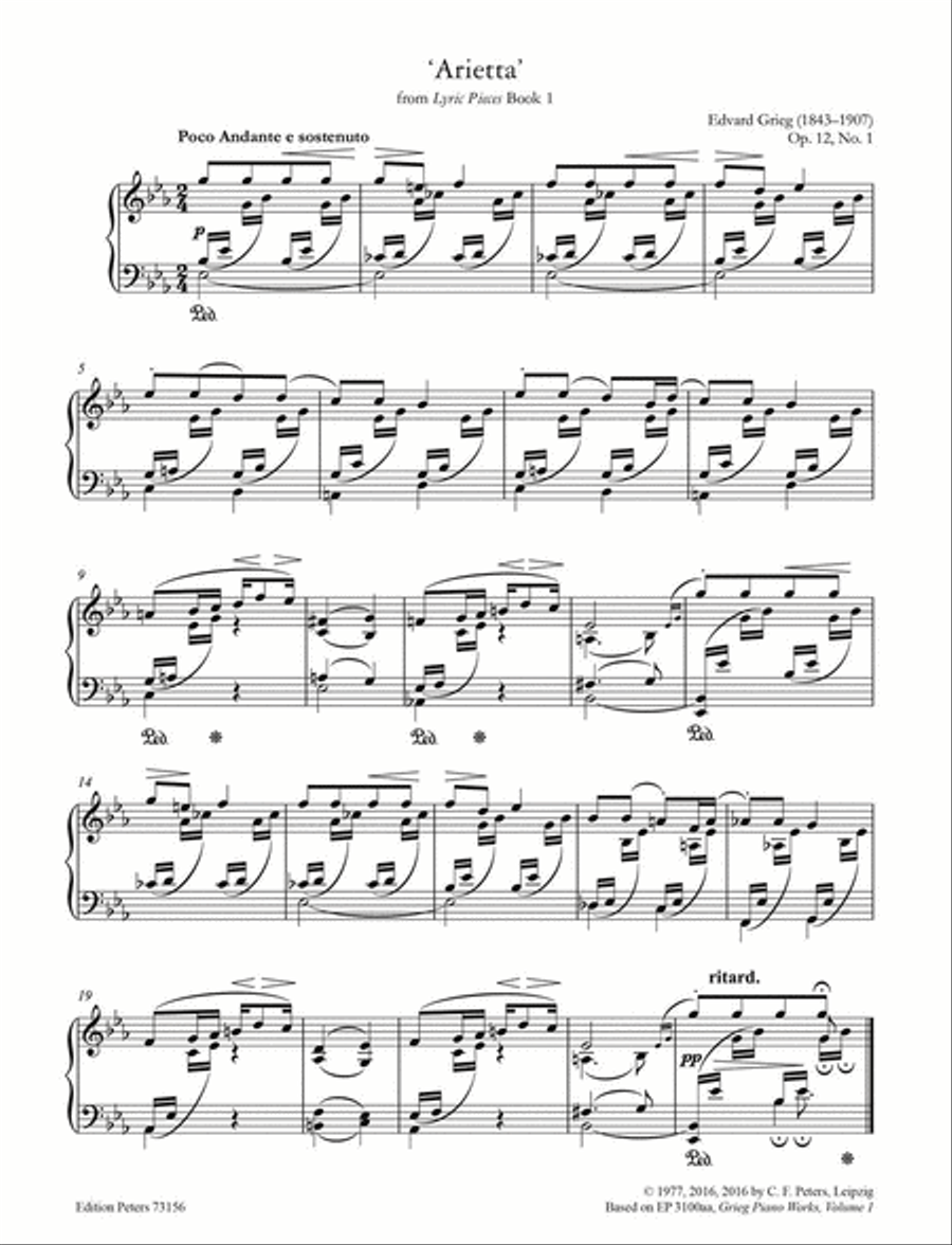 Arietta from Lyric Pieces (Book 1) for Piano Piano scores gallery preview page 4