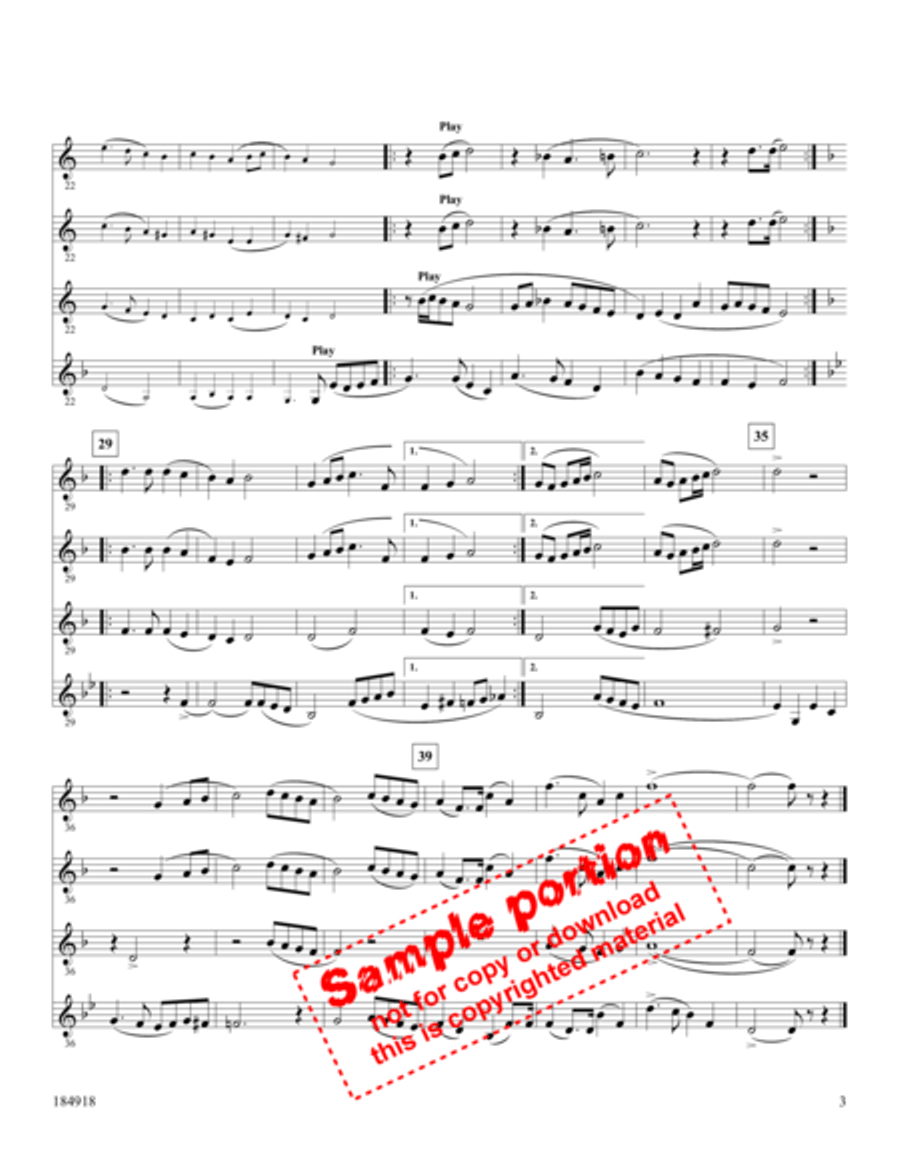Hymnsembles- Vol II, Bk 5- Cornets/Horns Large Ensemble scores gallery preview page 3