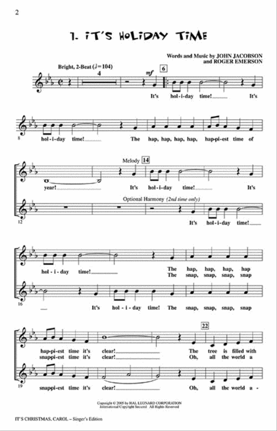 It's Christmas, Carol! Choir scores gallery preview page 2