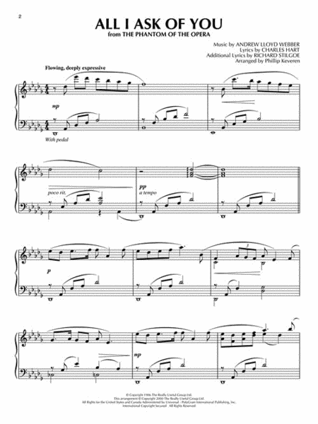 Andrew Lloyd Webber Solos by Andrew Lloyd Webber Piano Solo - Sheet Music
