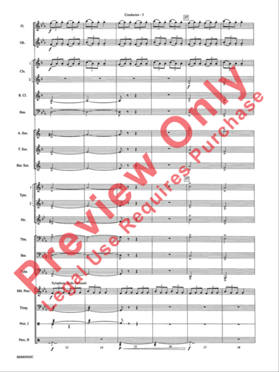 Fanfare for a New Age Concert Band scores gallery preview page 6