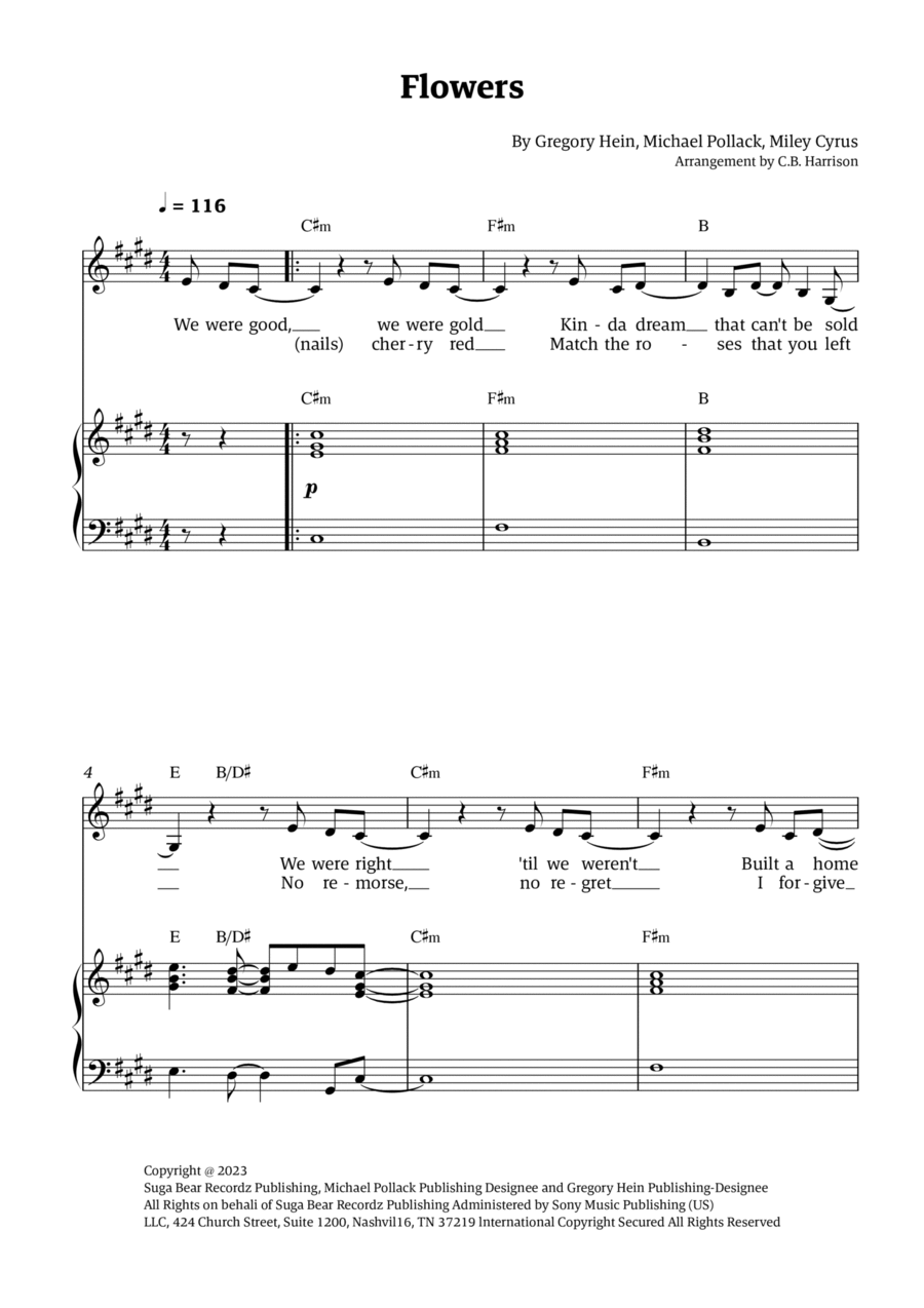 Flowers Voice scores gallery preview page 1