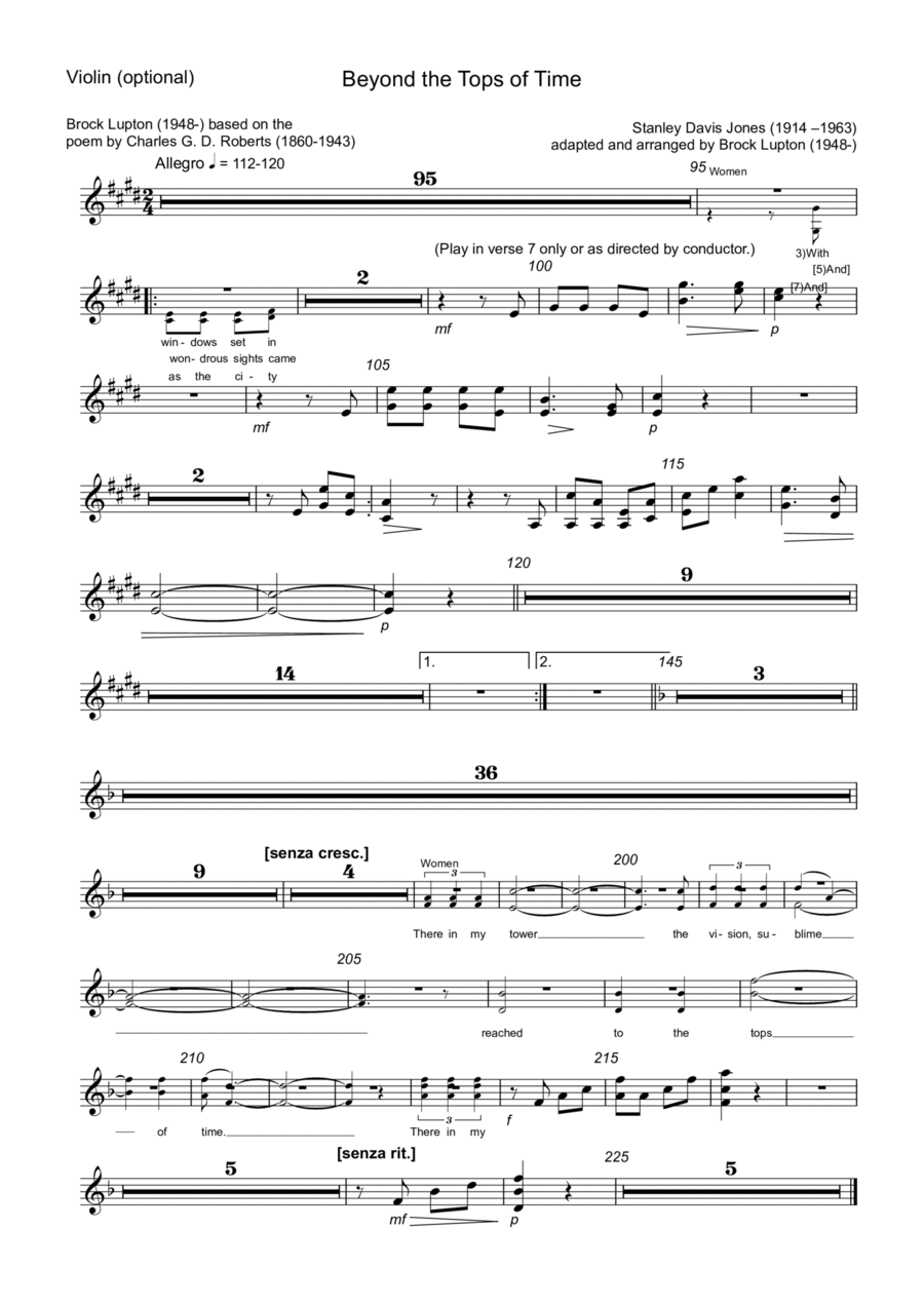 Beyond the Tops of Time Beyond the Tops of Time B-Flat Trumpet scores gallery preview page 1