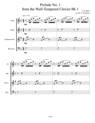 Prelude No.1 from The Well-Tempered Clavier Book 1 BWV 846 (Woodwind Quartet)