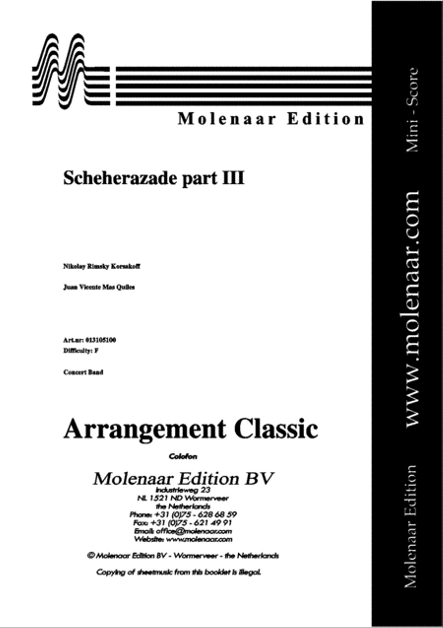 Scheherazade Concert Band scores gallery preview page 122