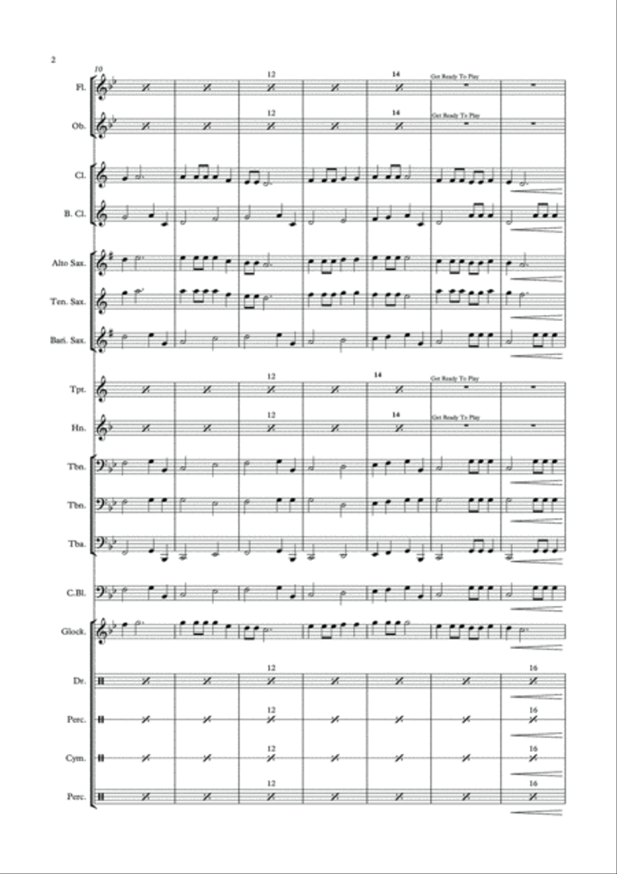 Jungle Rock ! Concert Band scores gallery preview page 3