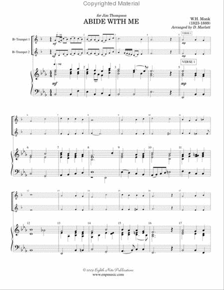 Abide with Me Abide with Me Trumpet Duet scores gallery preview page 2