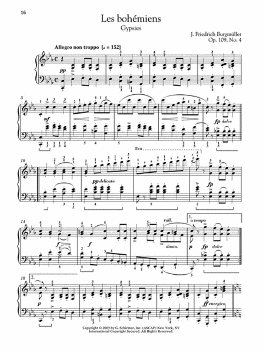 Johann Friedrich Burgmüller – 18 Characteristic Studies, Opus 109 Piano Method scores gallery preview page 5