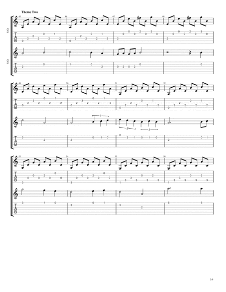Braveheart - Main Title Guitar Tablature scores gallery preview page 6