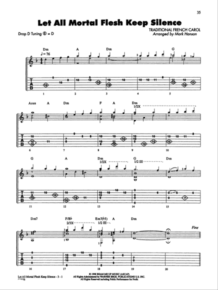 Fingerstyle Christmas Guitar Acoustic Guitar scores gallery preview page 4