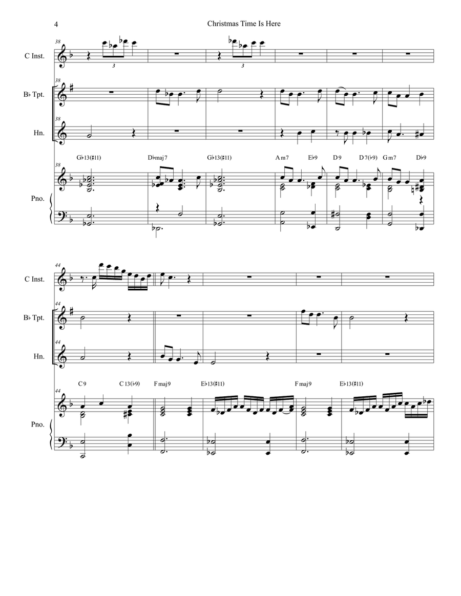 Christmas Time Is Here Brass Duet scores gallery preview page 4
